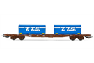 Jouef H0 SNCF Containerwagen S70, 2x20'-Coil-Container TTS, Ep. V