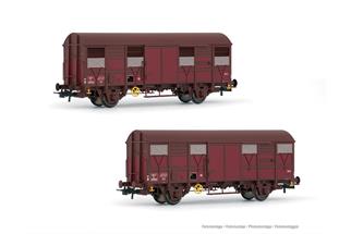 Jouef H0 SNCF gedecktes Güterwagen-Set Kv, Ep. III, 2-tlg.
