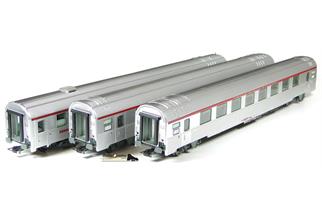 Jouef H0 SNCF INOX-Reisezugwagen-Set TEE L'Arbalète, Ep. IV, 3-tlg.