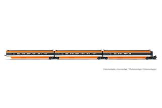 Jouef H0 SNCF TGV Sud Est-Ergänzungsset 1, Eröffnung 1981, Ep. IV, 3-tlg.