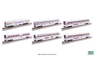 Kato N Amtrak Reisezugwagen-Set Superliner I, Phase III, 6-tlg.