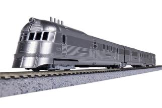 Kato N CB&Q Dieseltriebzug Pioneer Zephyr, 3-tlg.