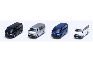 Kato N Fahrzeug-Set Toyota Hiace Long, 4-tlg.
