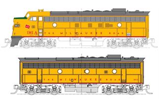 Kato N MILW Diesellok-Doppelset EMD FP7 #96A + #96B, Post 1955 Scheme, 2-tlg. [106-0432]