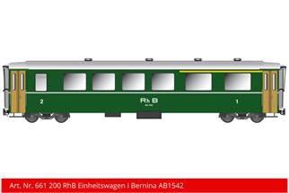 Kiss IIm (Digital) RhB Einheitswagen I AB 1542, kurz grün