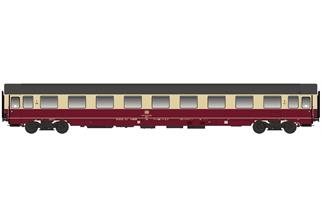 LS Models H0 DB Personenwagen Avmz 207 Eurofima, 1. Klasse, purpurrot/elfenbein, Ep. IV