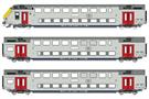 LS Models H0 (DC) SNCB Doppelstockwagen-Set M6 BDX/B/B, Ep. Vb, 3-tlg.