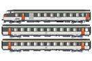 LS Models H0 (DC) SNCF Reisezugwagen-Set Corail B6Dux/B11tu/A10tu, Ep. IV, 3-tlg.