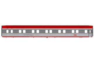 LS Models H0 ÖBB WLAmz 71-71, grau/hellgrau,rotes Dach, Schlafwagen Anschrift, neues Logo