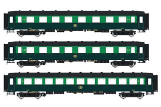 LS Models H0 SNCB Reisezugwagen-Set I2 AB/AB/C, Ep. IIIa, 3-tlg.