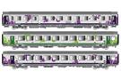 LS Models H0 SNCF Reisezugwagen-Set Corail B7uh/A10tuh/B11tu, Intercités, Ep. VI, 3-tlg.