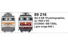 LS Models H0 Stromabnehmer AM 18, gris orage 844, zu BB 7200/CC 6500 (Inhalt: 2 Stk.)