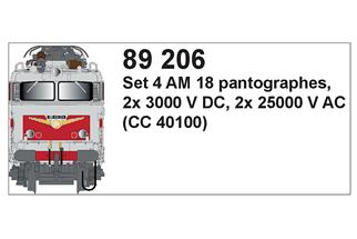 LS Models H0 Stromabnehmer AM 18, zu CC 40100 (Inhalt: 4 Stk.)