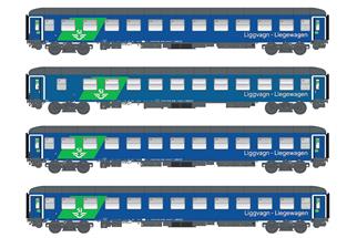 LS Models N SJ/RDC Nachtzug-Wagenset EN 346, Ep. VI, 4-tlg.