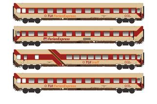 LS Models N TUI Reisezugwagen-Set 1, TUI FerienExpress, Ep. IV, 4-tlg.