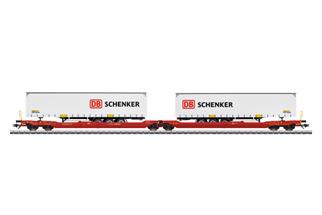 Märklin H0 DB AG Doppel-Taschenwagen Sdggmrss 738, DB Schenker, Ep. VI