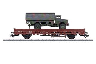 Märklin H0 DB Rungenwagen Kbs 443, Militärtransport, Ep. IV