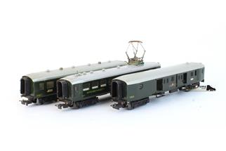 Märklin H0 SBB Blech-Personenwagen 348/1/2/4, grün, 3- tlg. (OCC)