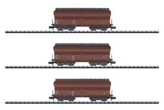 Minitrix N DB Selbstentladewagen-Set Kkt 57, Kokstransport, Ep. III, 3-tlg.