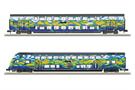 Minitrix N (Digital) DB AG Doppelstockwagen-Set 2, Touristik, Ep. VI, 2-tlg.