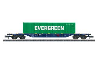 Minitrix N RRL Containertragwagen Sgnss, Evergreen, Ep. Vi