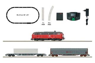 Minitrix N (Sound) RP Startset Diesellok 218 402-6 mit Güterzug, Ep. VI