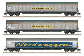 Minitrix N TWA Grossraum-Schiebewandwagen-Set Habins, gealtert, Ep. V, 3-tlg. (MHI)