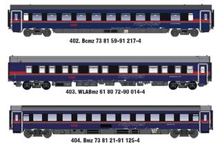 Models World H0 (AC) ÖBB Nachtzug-Wagenset 2 Wien - Venezia, Nightjet DANI, Ep. VI, 3-tlg.