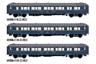 Models World H0 (DC) CIWL Reisezugwagen-Ergänzungsset Bombay Express 1933, Ep. III, 3-tlg.