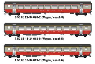 Models World H0 (DC Digital) SBB Schnellzugwagen-Set 3 Swiss Express, Ep. IV, 3-tlg.