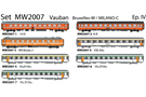 Models World H0 (DC) SNCB/SNCF Reisezug-Wagenset Vauban Bruxelles - Milano, Ep. IV, 7-tlg.