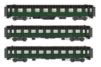 Models World H0 ETAT Reisezugwagen-Set OCEM A8/B9/B9, Ep. IIb, 3-tlg.