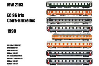 Models World H0 SBB/SNCB Zugset EC 96 Iris Chur-Brüssel, Ep. IV-V, 8-tlg.