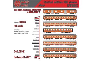 Models World H0 SNCB Zugset Oostende - Köln E320/ E321 (1988 - 1990), 8-tlg.