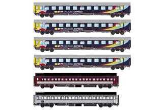 Models World H0 Train4you Nachtzug-Wagenset 1 Urlaubs-Express, Ep. VI, 6-tlg.