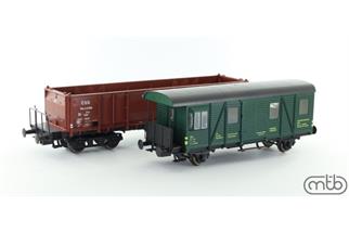 MTB H0 (DC Digital) CSD Güterwagen-Set Ds + Vsa, Ep. IV, 2-tlg.