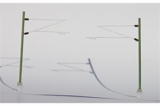 N-Train N Oberleitung DB H-Profil Mast mit Ausleger Re 160 (1 A4+1 B4)