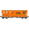 NME H0 Wascosa Getreidesilowagen Tagnpps, green freight car, orange, Ep. VI
