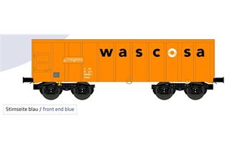 NME H0 Wascosa offener Güterwagen Eamnos 57, orange/blau, Ep. VI