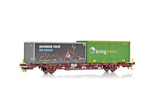 NMJ H0 CargoNet Containertragwagen Lgns 42 76 443 2082-7, Pepsi Max/Bring