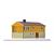 NMJ H0 Norwegisches Einfamilienhaus mit Untergeschoss, gelb, Fertigmodell
