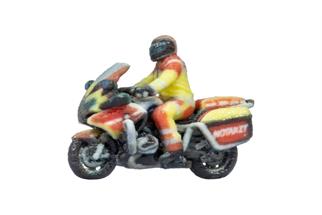 Noch H0 3D-Master-Einzelfigur Ambulanzmotorrad Deutschland