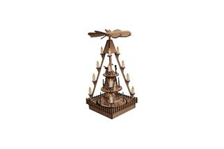 Noch H0 L-C minis Weihnachtsmarkt-Pyramide aus Echtholz inkl. Kerzen