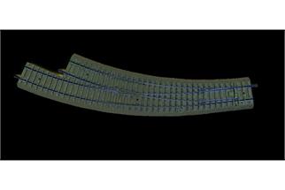 Piko H0 A-Gleis mit Bettung Bogenweiche rechts, R3 (484 mm) 30°, BWR-R3