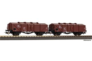 Piko H0 DR Klappdeckelwagen-Set Kmm, ohne Bühne, Ep. IV, 2-tlg.