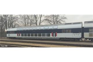 Piko H0 DSB Doppelstockwagen, 2. Klasse, blau/weiss mit grüner Tür, Ep. VI