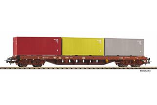 Piko H0 SNCB Containertragwagen, 3x20'-Container, Ep. V