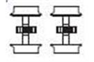 Piko N (ET) Radsatz mit Zahnrad ohne Haftreifen (Inhalt: 2 Stk.)