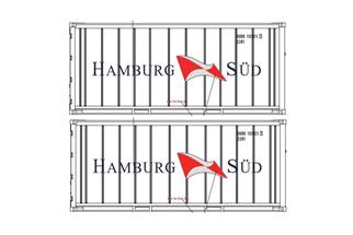 Pirata H0 20'-Kühlcontainer Hamburg Süd (Inhalt: 2 Stk.)