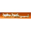 Preiser 1:72 Pferde, Kühe, Schafe und Schafhirte unbemalt (Inhalt: 22 Stk.)